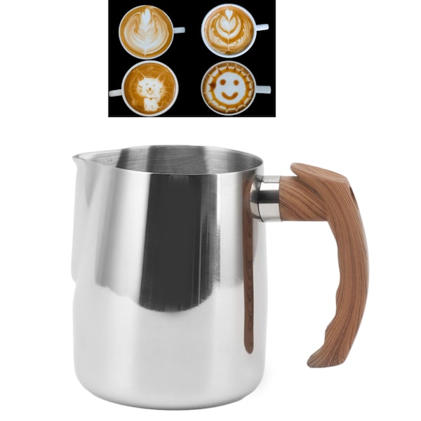 Professionellt Baristaverktyg, Mjölkskumningskanna med droppfri pip, säkerställer jämn och precis hällning för Latte Art-skapelser