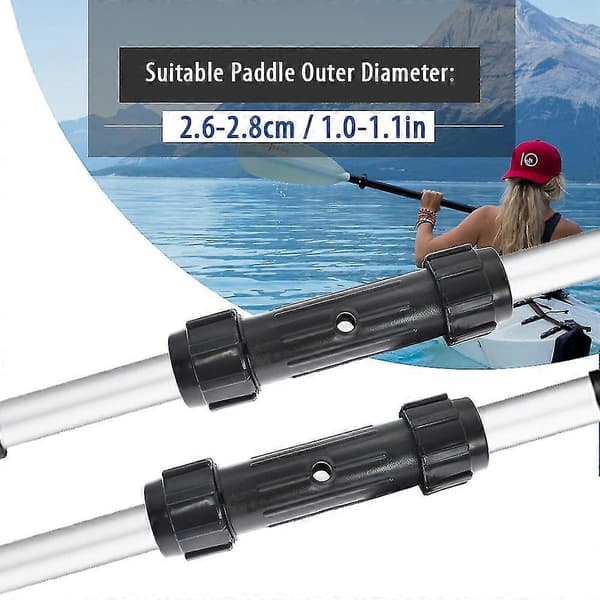 2 stk. pagajkobling sort skrueforbindelse passer til kajak kano stand up paddle