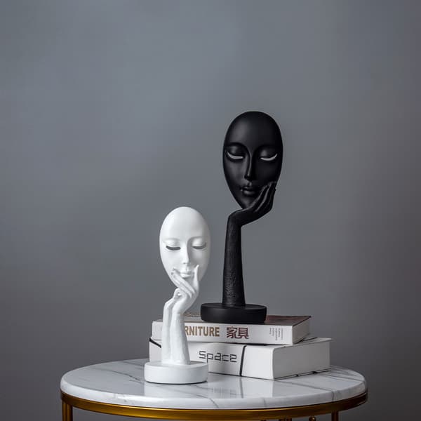 1st Abstrakt Ansiktsstaty Modern Hartsskulptur Figur Figurer