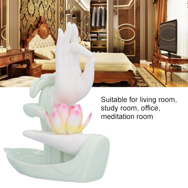 Vandfald Røgelsebrænder Innovativ Tilbageflow Keramik Røgelseholder Håndværk Meditation Dekoration
