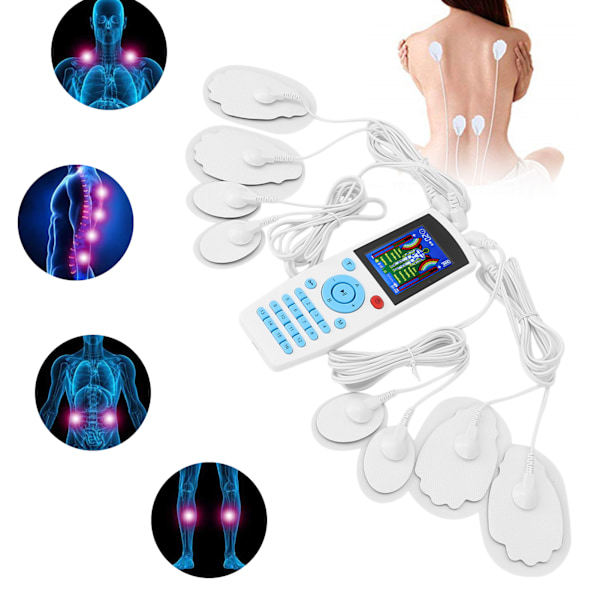 EMS TENS Muskelstimulator Enhed Maskine 16 Tilstande Puls Massager til Naturlig Smertelindringsterapi 110‑240VAU Stik