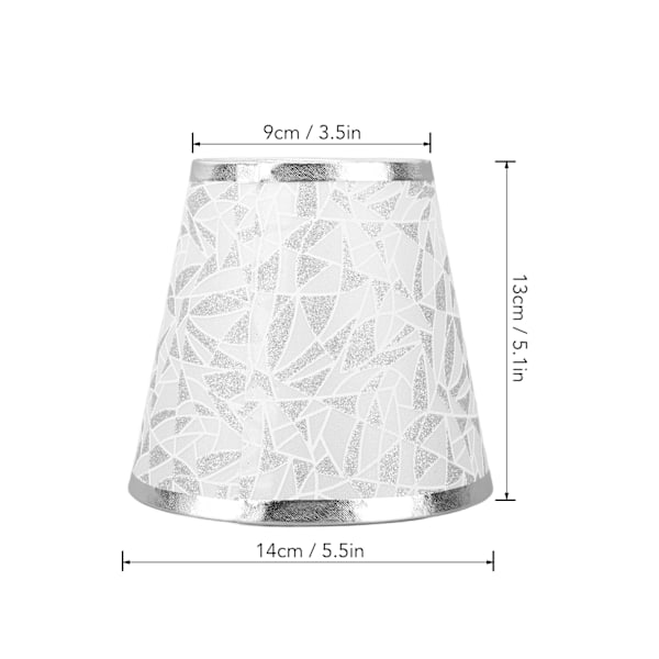 Tyglampskärm Klämma på Design Modern Tunna Tyglampskärmar för E14 Glödlampa Kandelaber Vägglampa 3st Silver