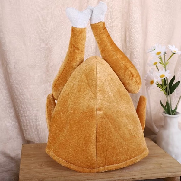 Rolig Kalkonmössa för Thanksgiving, Design med Rörliga Ben Bekväm Andningsbar Foder Plyschhatt, One Size Passar De Flesta Vuxna och Barn