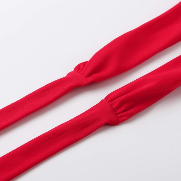 Kvinnor Criss Cross Hög Midja String Blommig Tryckt 2 Delad Bat
