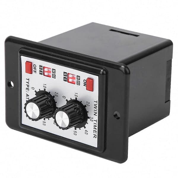 On Off Twin Timer Relä Vredkontroll Tidströmbrytare ATDV-YC 6S-60M (AC 110/220V)