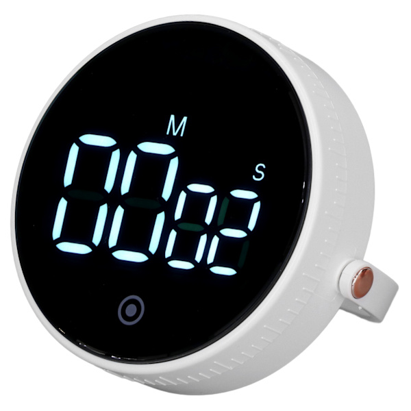 Elektronisk Timer med Stativ Digital Display Magnetisk Tidshåndtering Timer til Kontor Køkken, Hvid