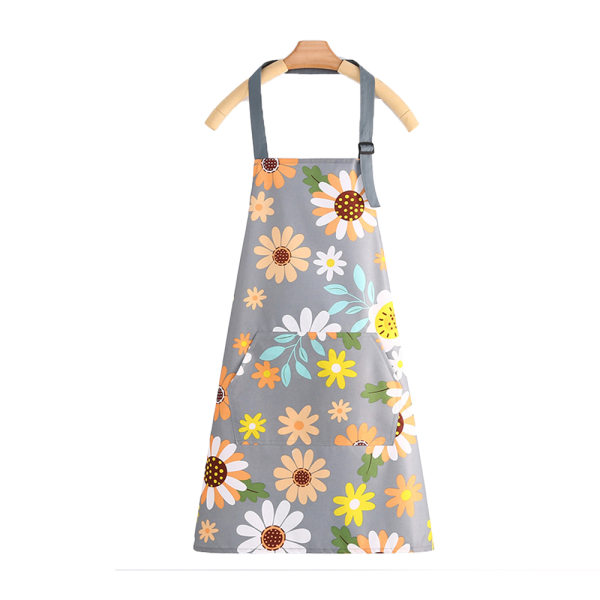 Kitchen Cooking Aprons, Adjustable Soft Chef Apron with Pocket