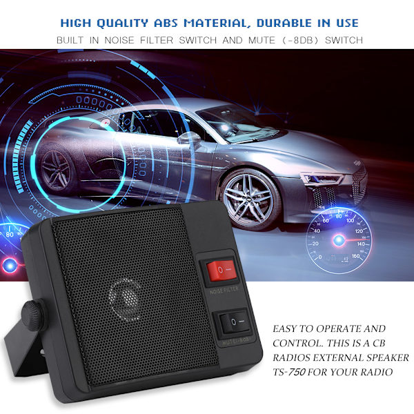 Mini Walkie Talkie Extern Högtalare För YAESU Tvåvägsradio Bil Mobilradio