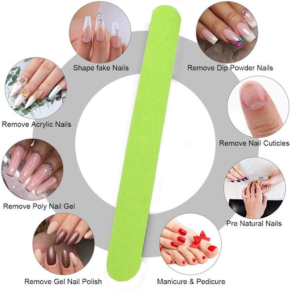 Neglefil Grit Emery Boards for Nails 50stk Neglefilsett for Manikyr