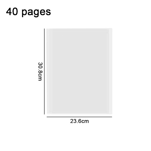 Præsentationsmappe, Binder med klare plastiklommer, A4