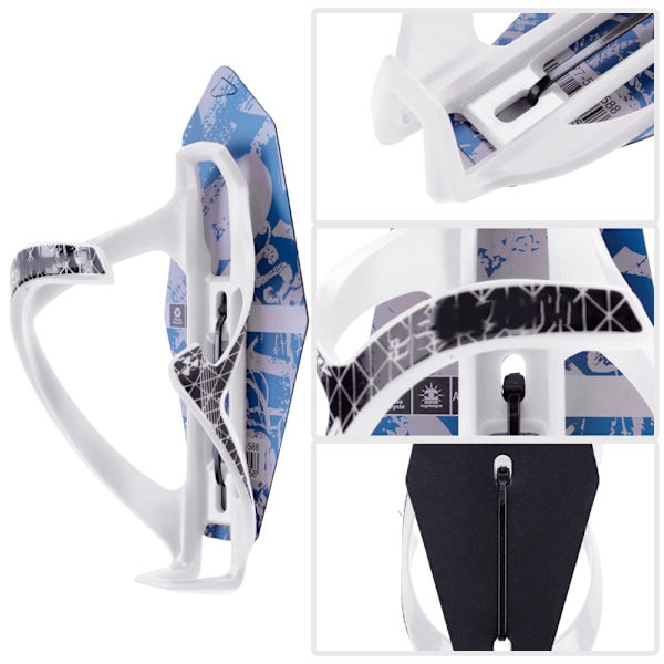 Cykel Flaskhållare Aluminiumlegering Cykel Vattenkopp Kettle Support Tillbehör (Vit)