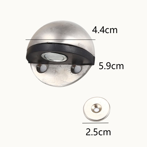 2-pak Dørstopper, Magnetisk Dørstopper, Flush Moderne Gulvmontering