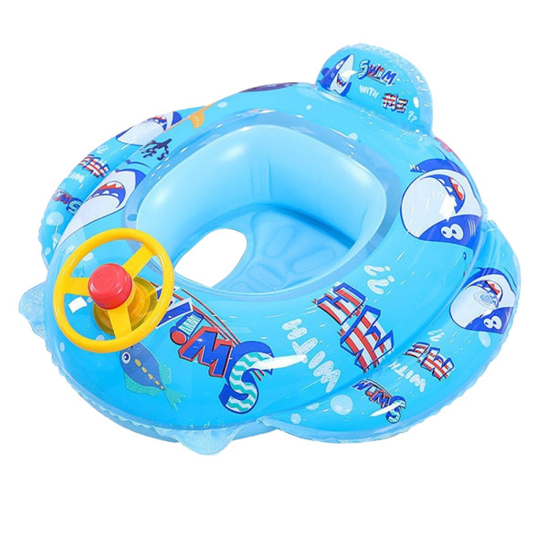 Gratis simning Baby Uppblåsbar Swim Float Seat Båt Pool Simring för toddler