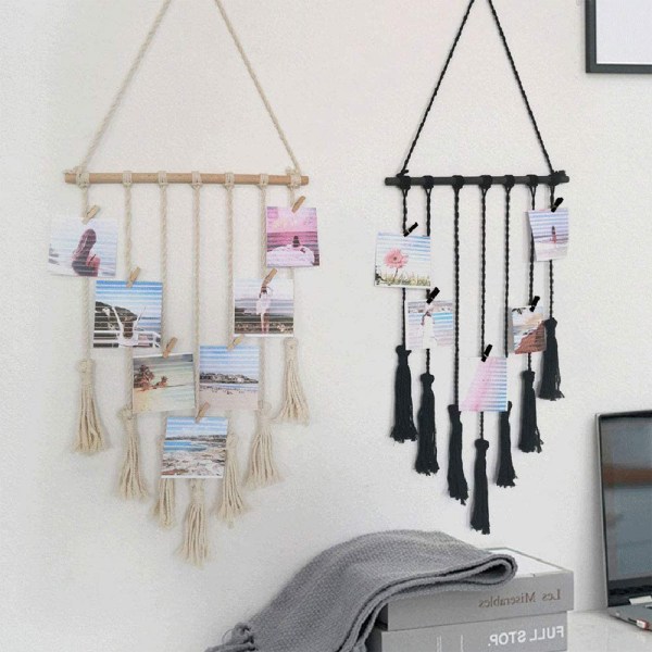 40*65cm Väggbonad i vävd gobeläng med tofsar Väggkonst Boho Hem D