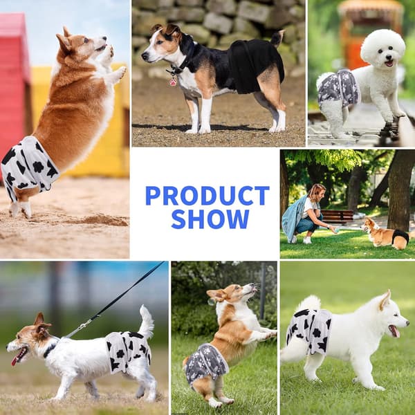 Tygblöjor för tikar (XL), 3-pack återanvändbara hundblöjor