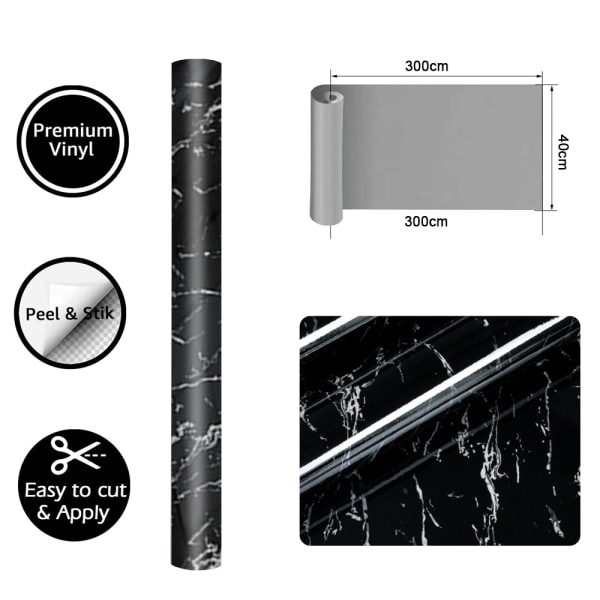 15.7''x118'' Kontaktpapir Peel and Stick Køkkenbordplader til Køkkenbordplade Kontaktpapir Vandafvisende