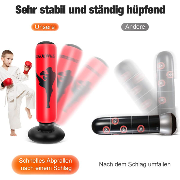 170 cm uppblåsbar boxningssäck stående boxningssäck