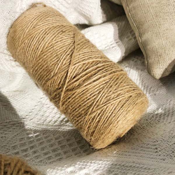 200m naturjutesnöre, 1mm hantverkssnöre dekorativt snöre Perfekt för DIY-konst och hantverk trädgårdsarbete Handvävd fin hamparep
