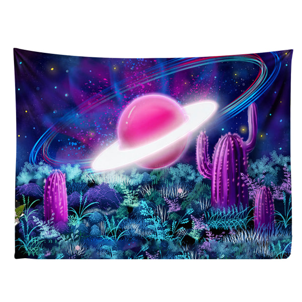 Planetary Tapestry afspejler galaktisk rum Tapet Sort Lys