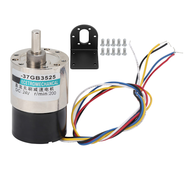 Harjaton moottori kannattimella, nopeuden alennus CW/CCW DC24V CNC-työstökoneille XD-37GB3525200rpm/min
