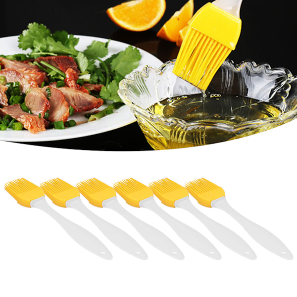 Silikonborste, värmebeständig FDA-livsmedelsgodkänd non-stick diskmaskinsäker flexibel borst för matlagning och bakning i köket, bred användning miljövänlig
