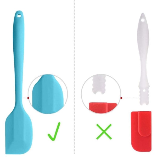 Mångsidig kökskompis, värmebeständigt silikonspatelset, non-stick silikonverktyg av livsmedelskvalitet, hållbar design i ett stycke, flexibel BPA-fri
