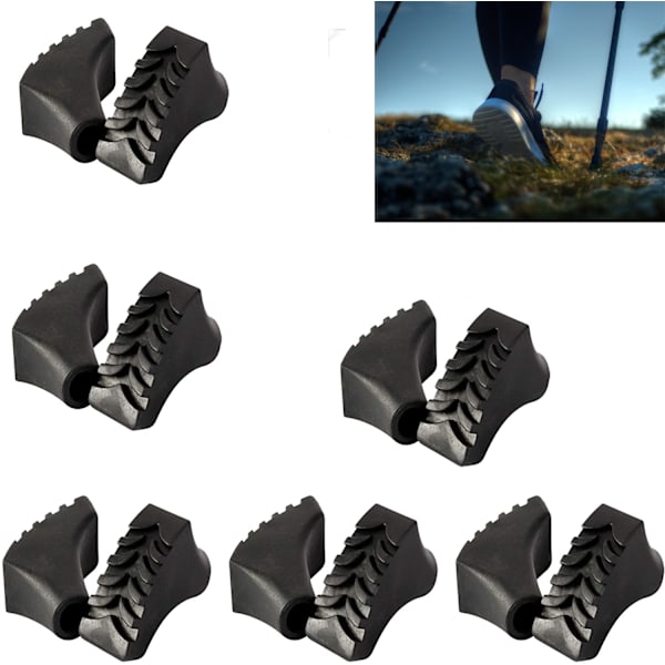 12 styk / 6 par Nordic Walking puder til alle almindelige modeller