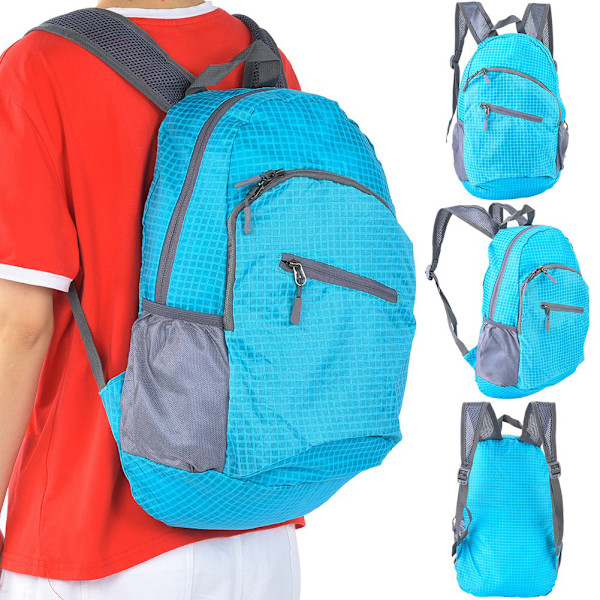Unisex Utomhus Multifunktionell Vikbar Laptop Ryggsäck Rese Dubbel Axelväska