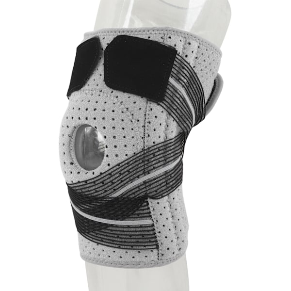 Knäskydd med Rem Andningsbart Bekvämt Grå 3D-Skärning Ergonomisk Design Justerbar Skyddande Knäskydd för Vuxen