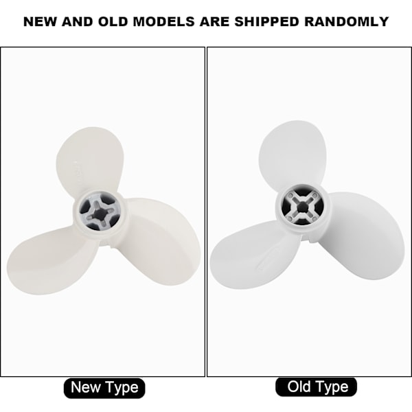 7 1/4 5-A 3-bladig aluminiumpropeller för båtmotor för Hangkai 3.5HP
