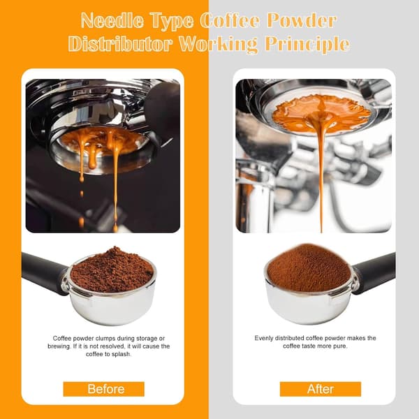 Espresso Kaffeomrører med Stativ, 304 Rustfrit Stålværktøj, Kaffe