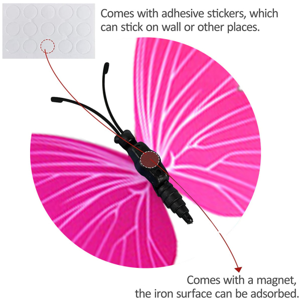 36 st 3D Butterfly Väggdekor Avtagbara klistermärken Dekor för Barnrum Dekoration Hem och sovrum Väggmålning
