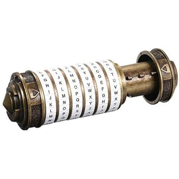 Kreativ pusselpresentförpackning med zinklegering, Da Vinci Code Mini Cryptex för bröllopsdag, dolda fack för smyckesförvaring, romantisk