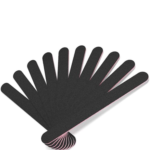 Nagelfil 10 st Professionell Dubbelsidig 100/180 Grit Nagelbuffer Emery Board Svart Manikyr Pedikyr Verktyg och Nagelbufferfilar