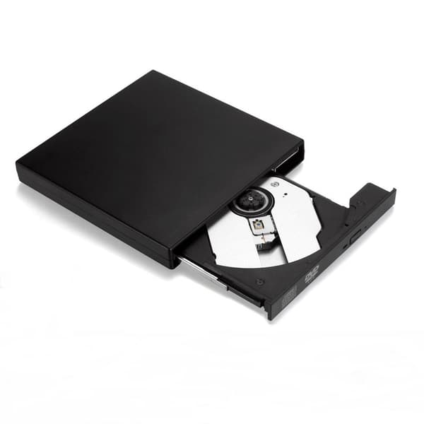 Ekstern CD/DVD-stasjon for bærbar PC, USB 3.0 CD ROM-leser med bred kompatibilitet for Windows, Apple Mac Pro, MacBook, Linux (Ultratynn, børstet)