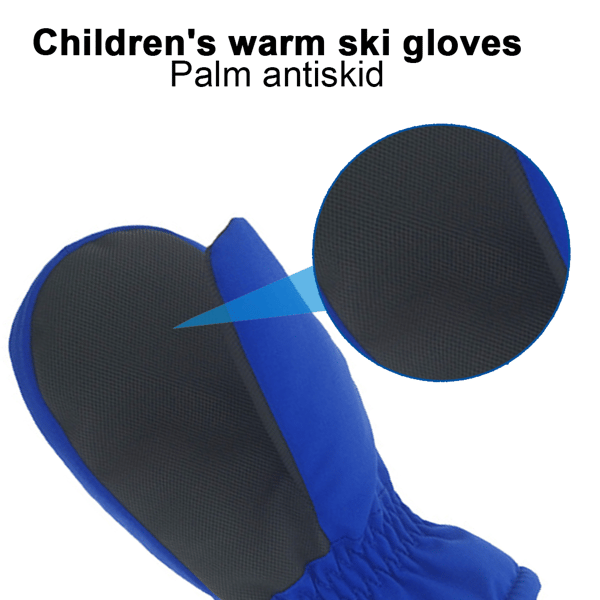 Vinter Skihandsker Sort Universal Fingerhandsker Håndmalet Monokrom Blue