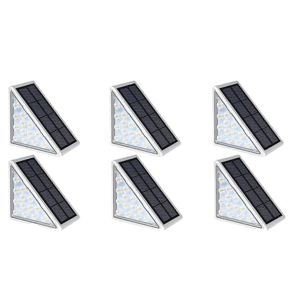 LED Solcelle Trinlys Vandtæt Udendørs Trappelys, Varmt Hvidt Solcelle Dæklys Solcelle Dekoration