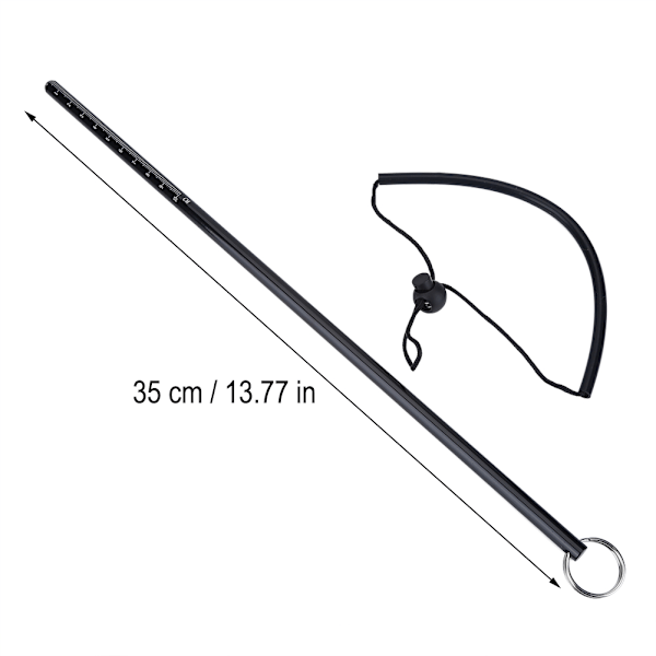 Sort Scuba Diving Point Rod Farverige Aluminium Legering Dykning Noice Maker med Snøre