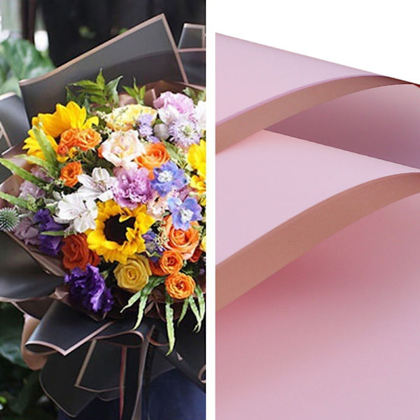 20 ark Vandafvisende Blomsterpapir 58 * 58cm, Guldkant