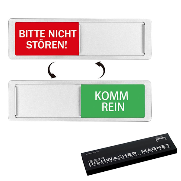 Silver Glidande Sekretessdörrskylt - Boxad