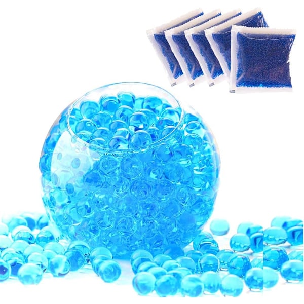 Blå Vatten Jelly Beads, Kristalljord Vattenpärlor Gel för Innovativa Blomsterarrangemang, Sensoriska Verktyg med Bra Elasticitet, Giftfria Rena Färg Gel Pärlor