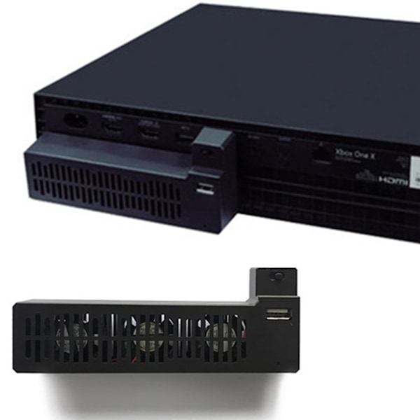 USB Køleblæser til Xbox One X Konsol, Kølesystem med 3 Køleblæsere og USB Port Designet til XBOX ONE X Host