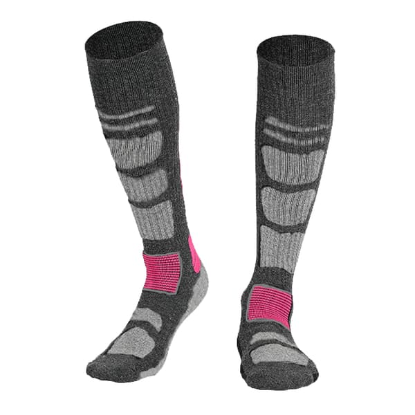 Ski- og snowboardstrømper over kneet for menn og kvinner Light grey rose M