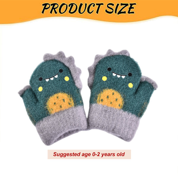 Vinterhansker for gutter og jenter, varme strikkehansker Ull fleece