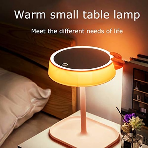 Sminkspegel med hjärtformad design, bärbar LED-sminkspegel för flickor och studenter, rosa