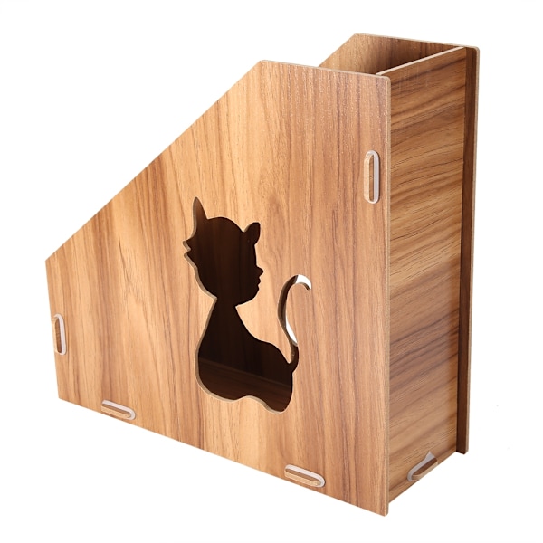 Modern ihålig katt DIY kontor displayställ tidskrift fil arrangör skrivbord dokument sorterare