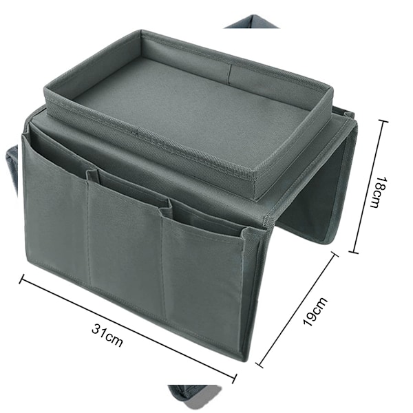 Sofa Bakke Foldbar Arm Opbevaring Holder Bord 600D Oxford Klud Sidelommer til Sofa
