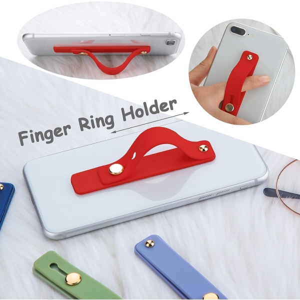 6 Stykker Telefonremgrep Holder Finger Mobiltelefongrep