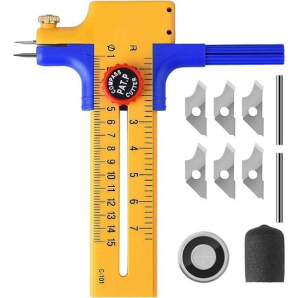 Kompasssirkelkutter Sirkelkuttingverktøy Justerbar Kompasssirkelkutter Cortador Circular Circle Cutter