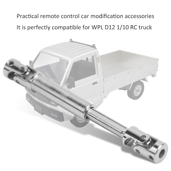 50-65mm RC Bakre Center Drivaxel Transmissionsaxel Ersättning Passar för WPL D12 1/10 RC Lastbilar